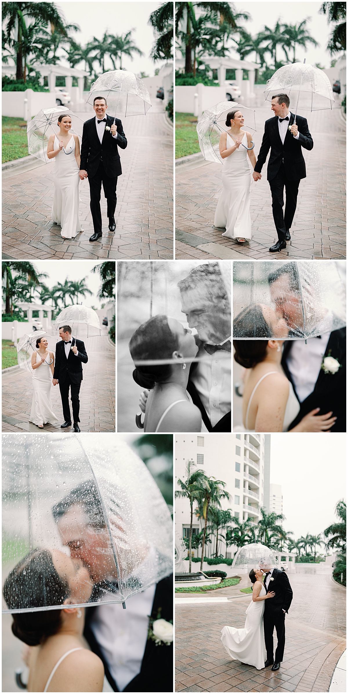 rainy wedding photos